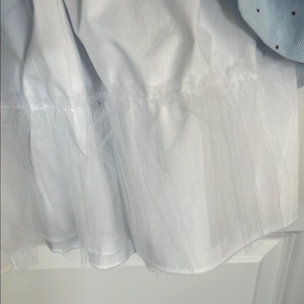 Bailey Boys Classic Light Blue Corduroy Dress with Brown Polka dots and sash - Picture 7 of 8